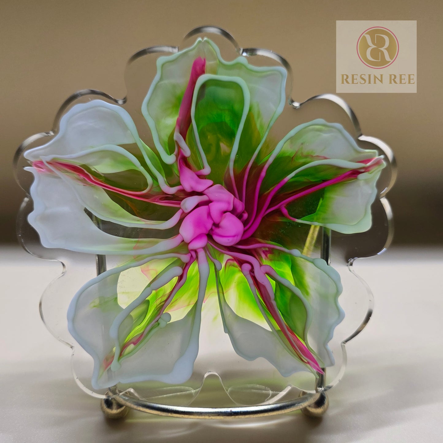 Bloom Burst Resin Coaster Set (Set of 4)