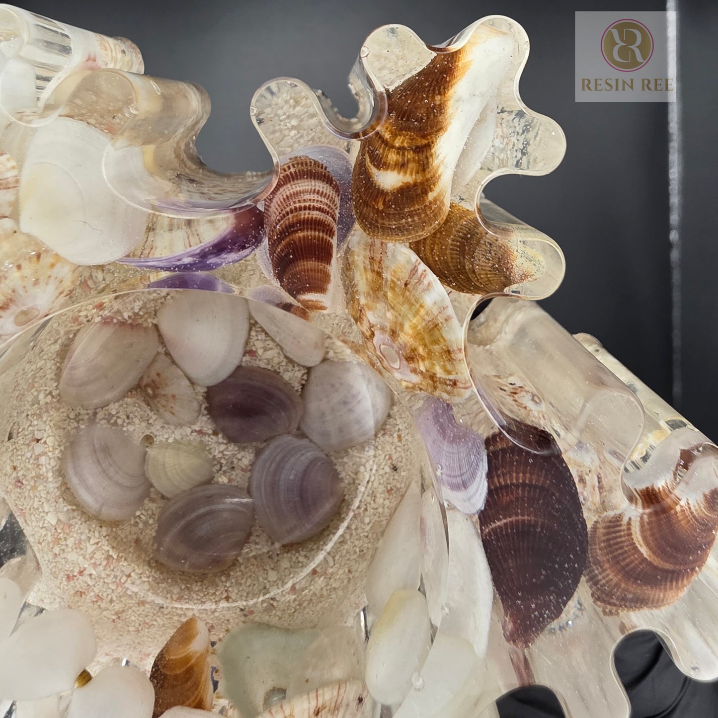 Bermuda Shell Resin Votive