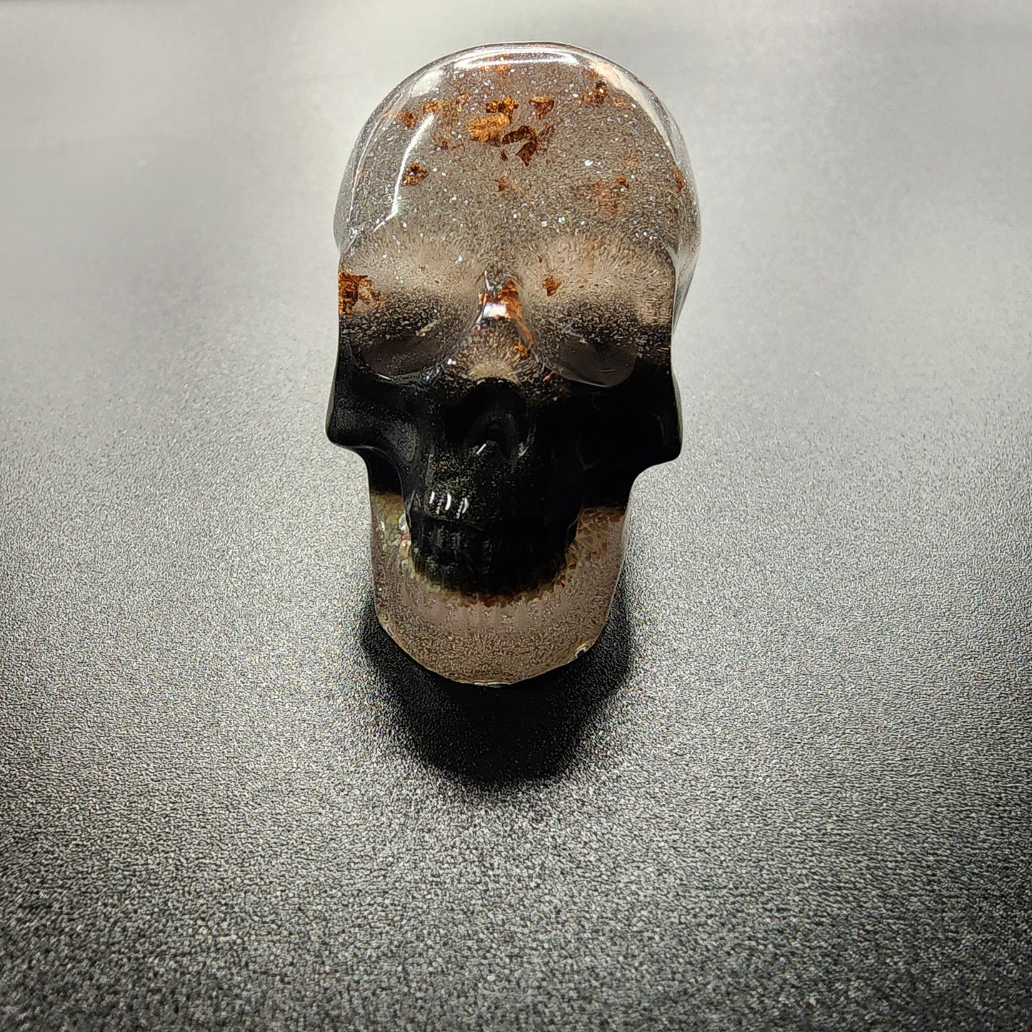 Midnight Dust Resin Skull
