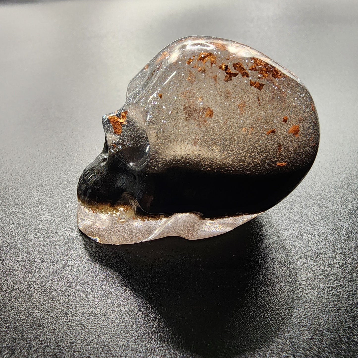 Midnight Dust Resin Skull