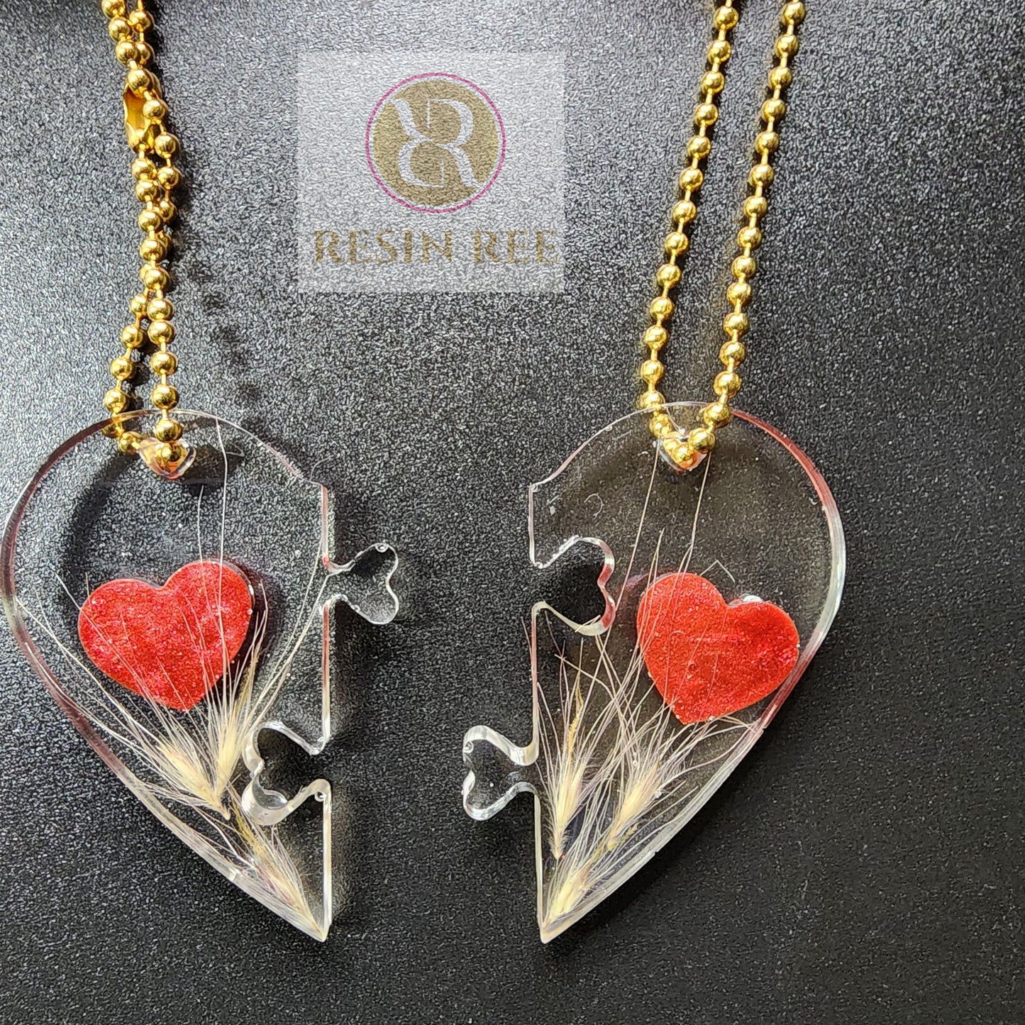 “Heart to Heart” Puzzle Keychain Set
