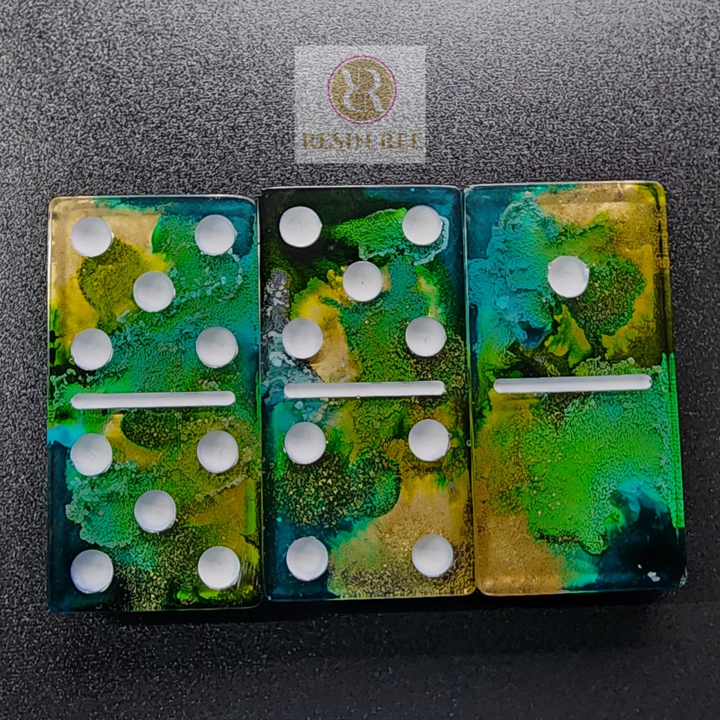 Electric Tropics Resin Domino Set