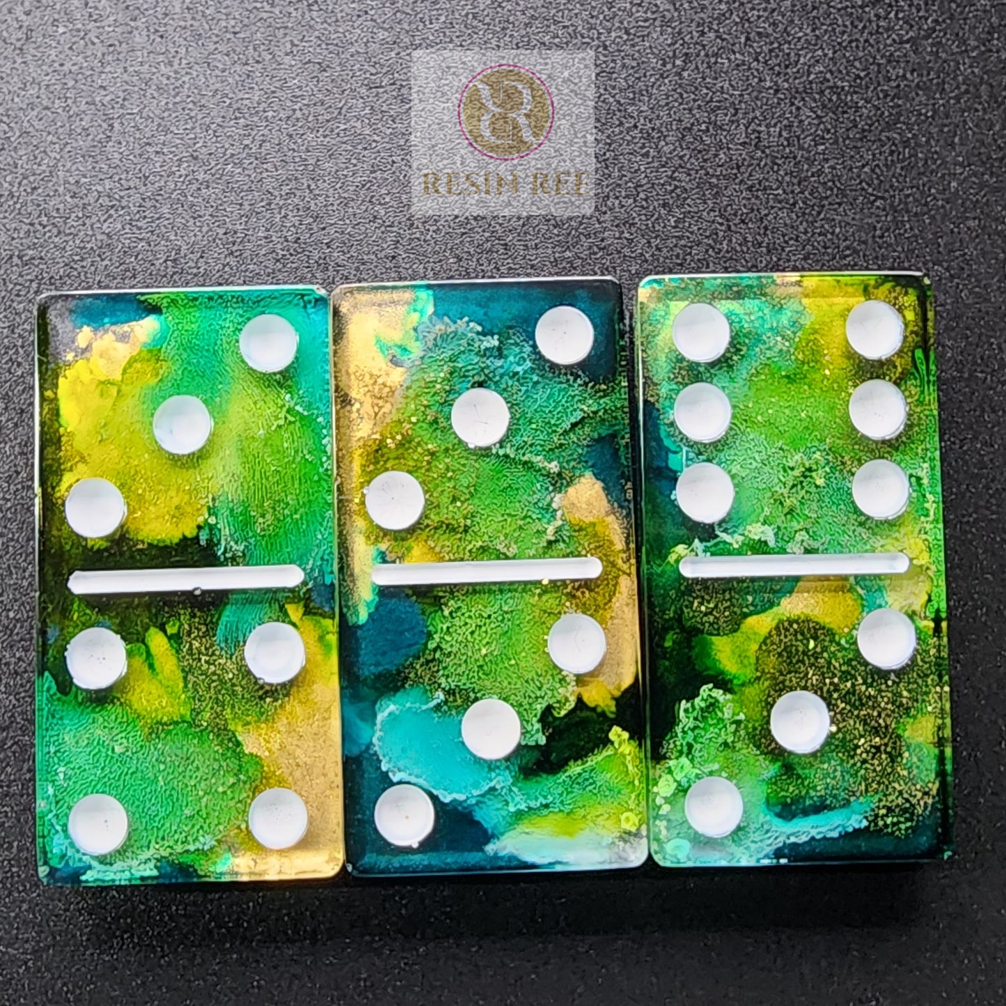 Electric Tropics Resin Domino Set