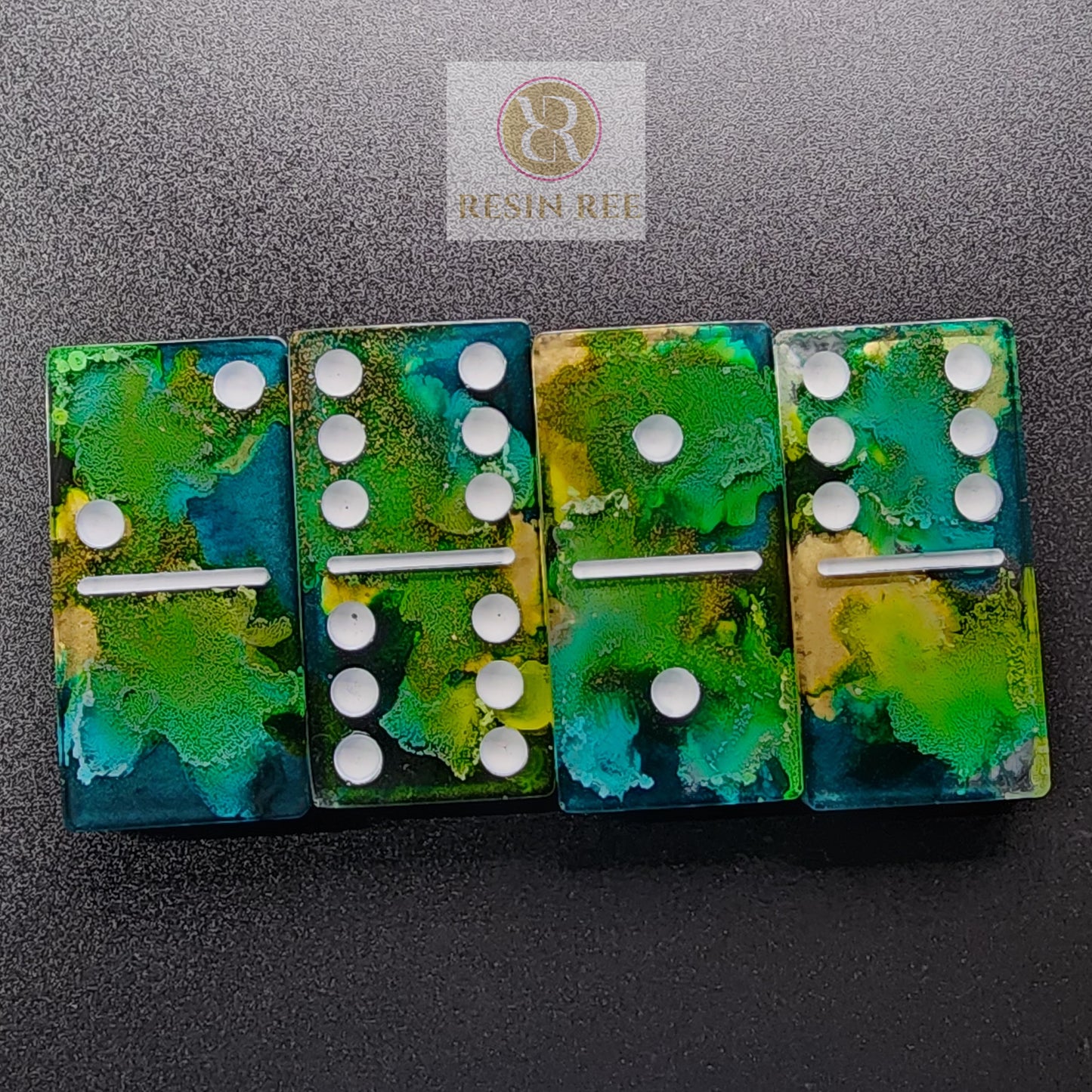 Electric Tropics Resin Domino Set