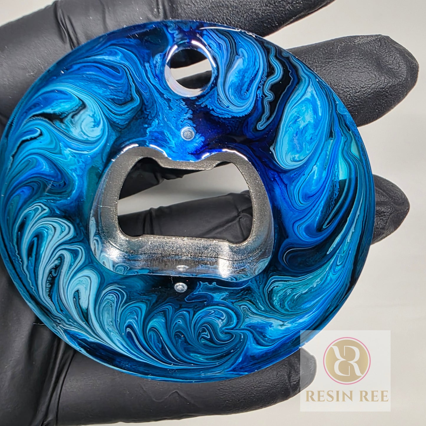 Blue Wave Bottle Opener - Circle