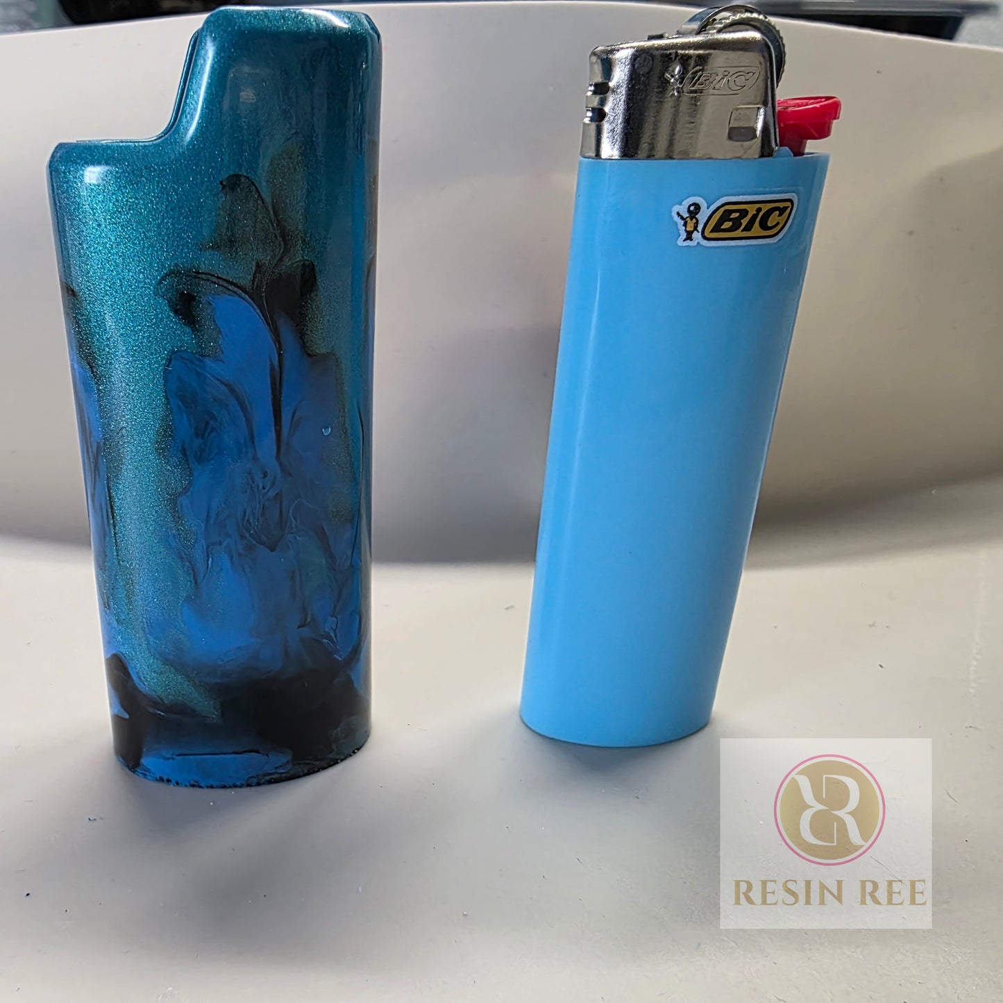 Ocean Ember Resin Lighter Case