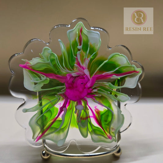 Bloom Burst Resin Coaster Set (Set of 4)