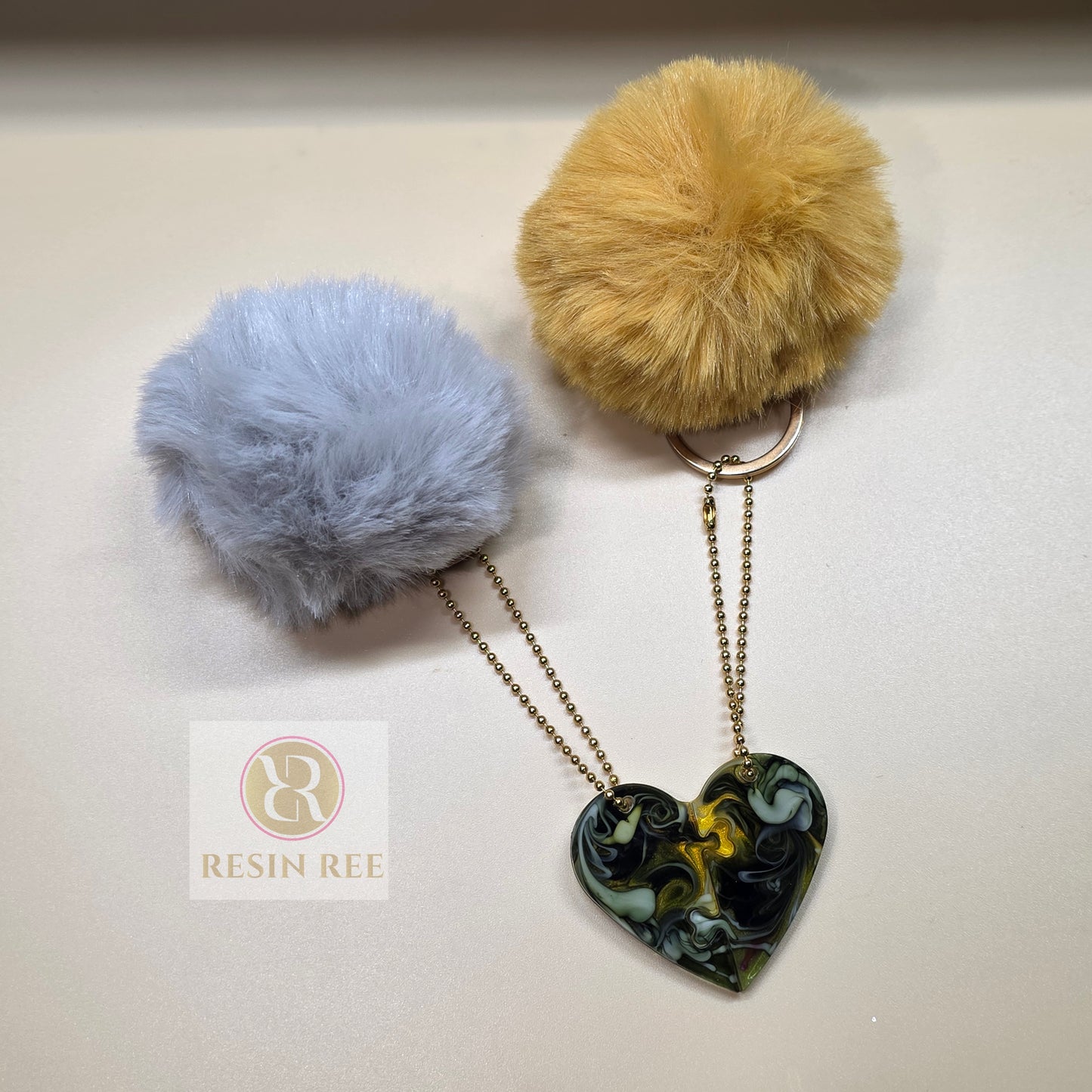 Puzzle Heart Keychain Set (2 Pieces)