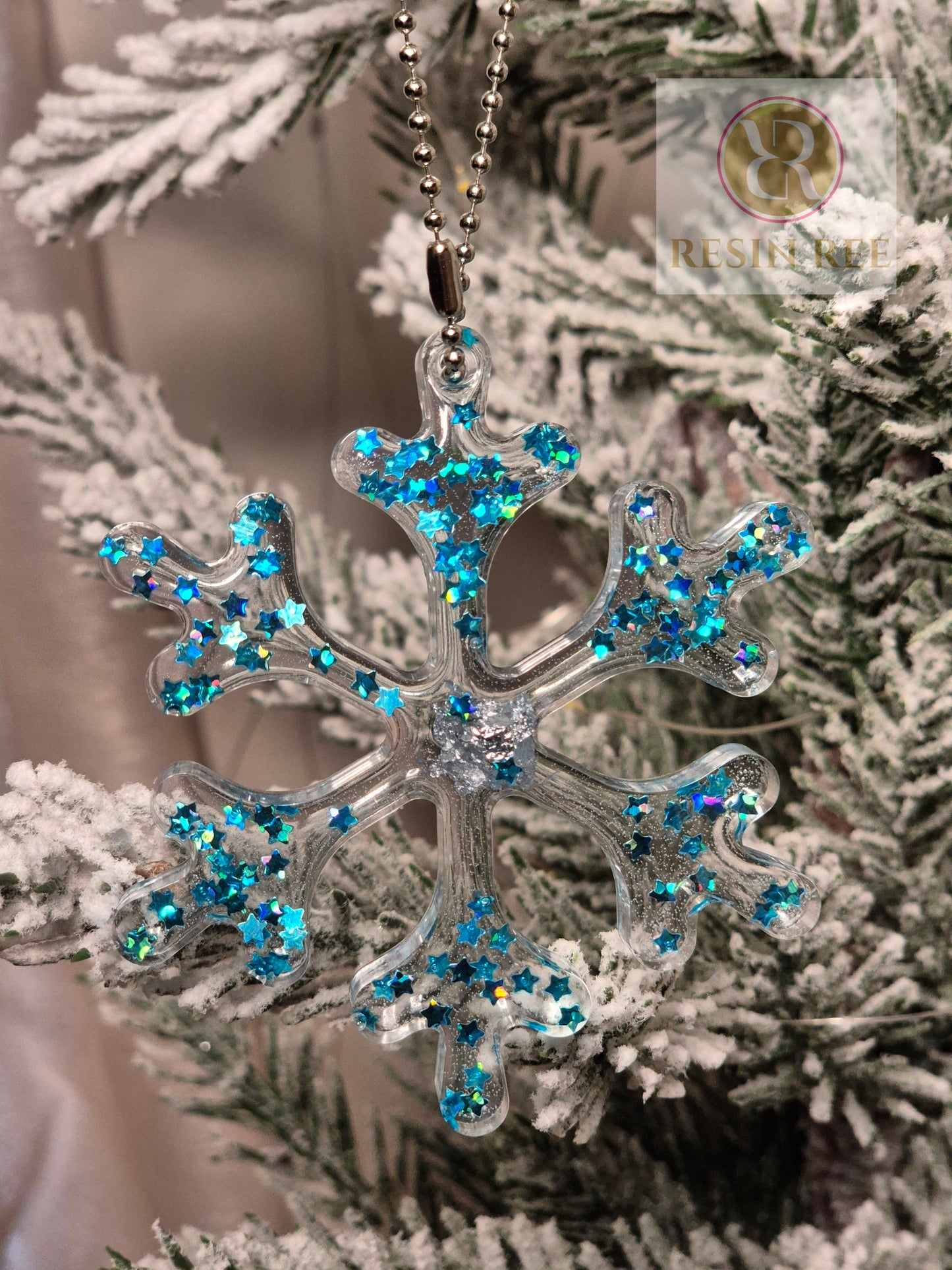 Crystal Snowflake Ornament Set (Set of 3)
