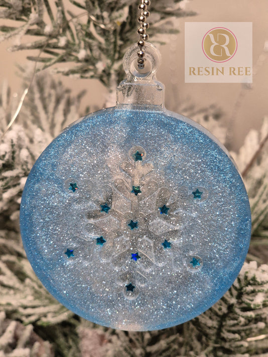 Icy Blue Ornament Set (Set of 3)