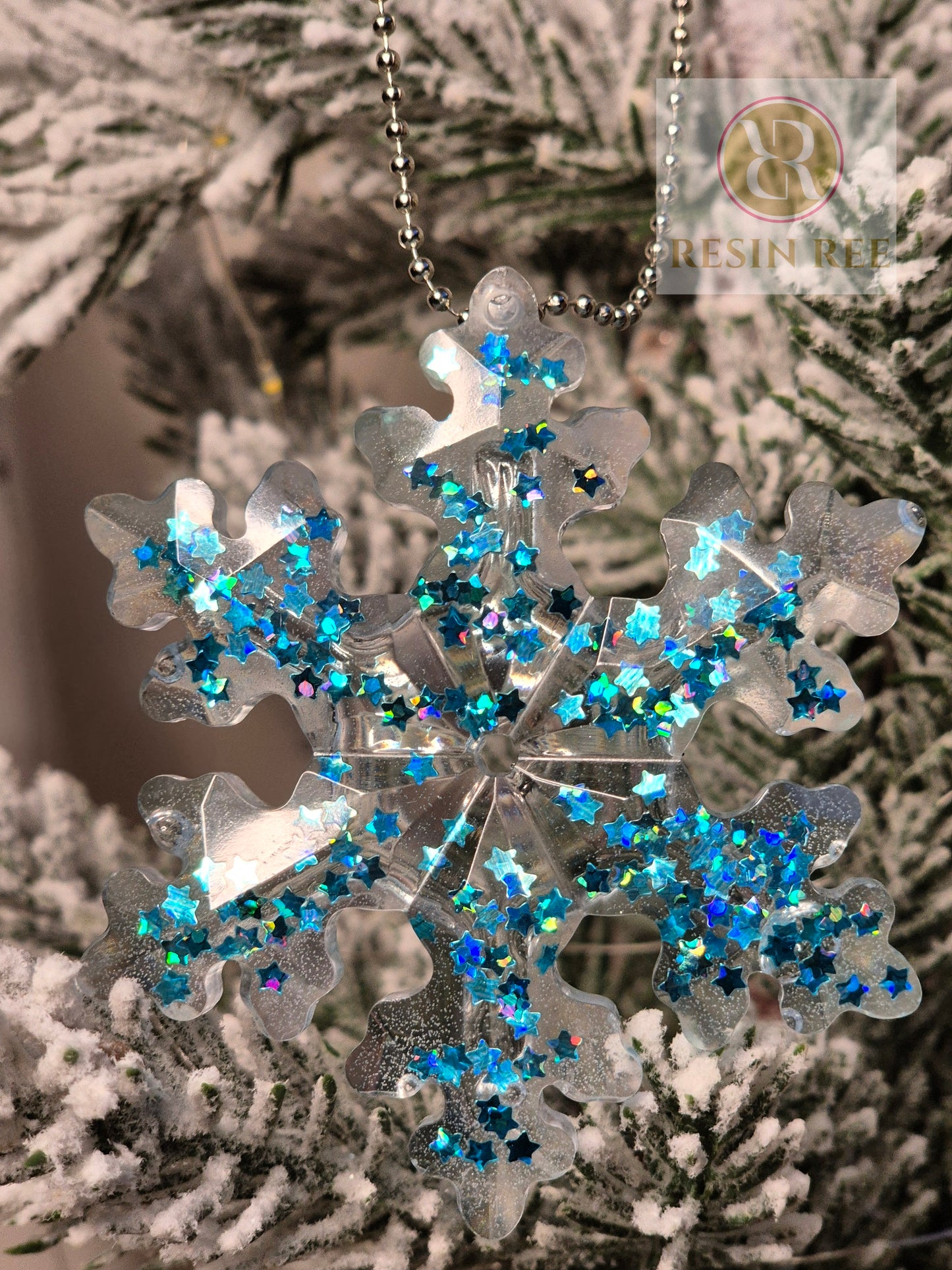 Crystal Snowflake Ornament Set (Set of 3)