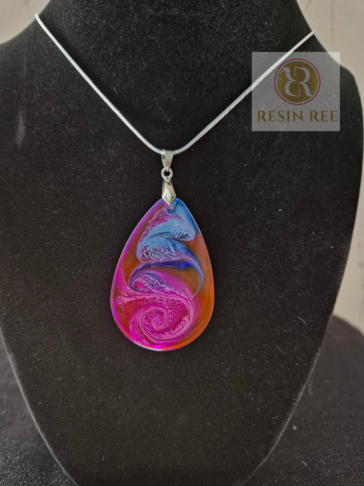 Cosmic Swirl Resin Pendant