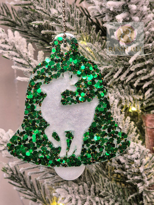 Emerald Sparkle Ornament Trio