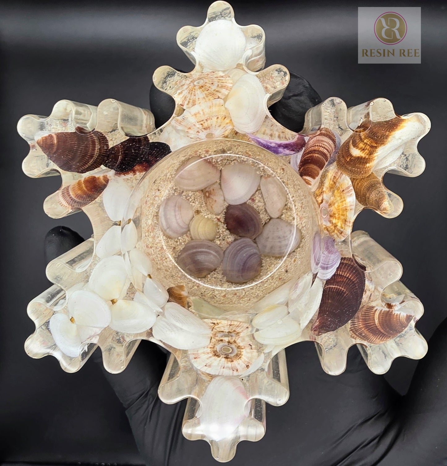 Bermuda Shell Resin Votive