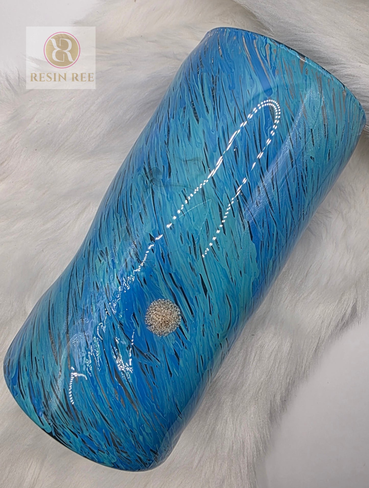 Resin Reef Drinking Glasses — Ocean Blue Collection