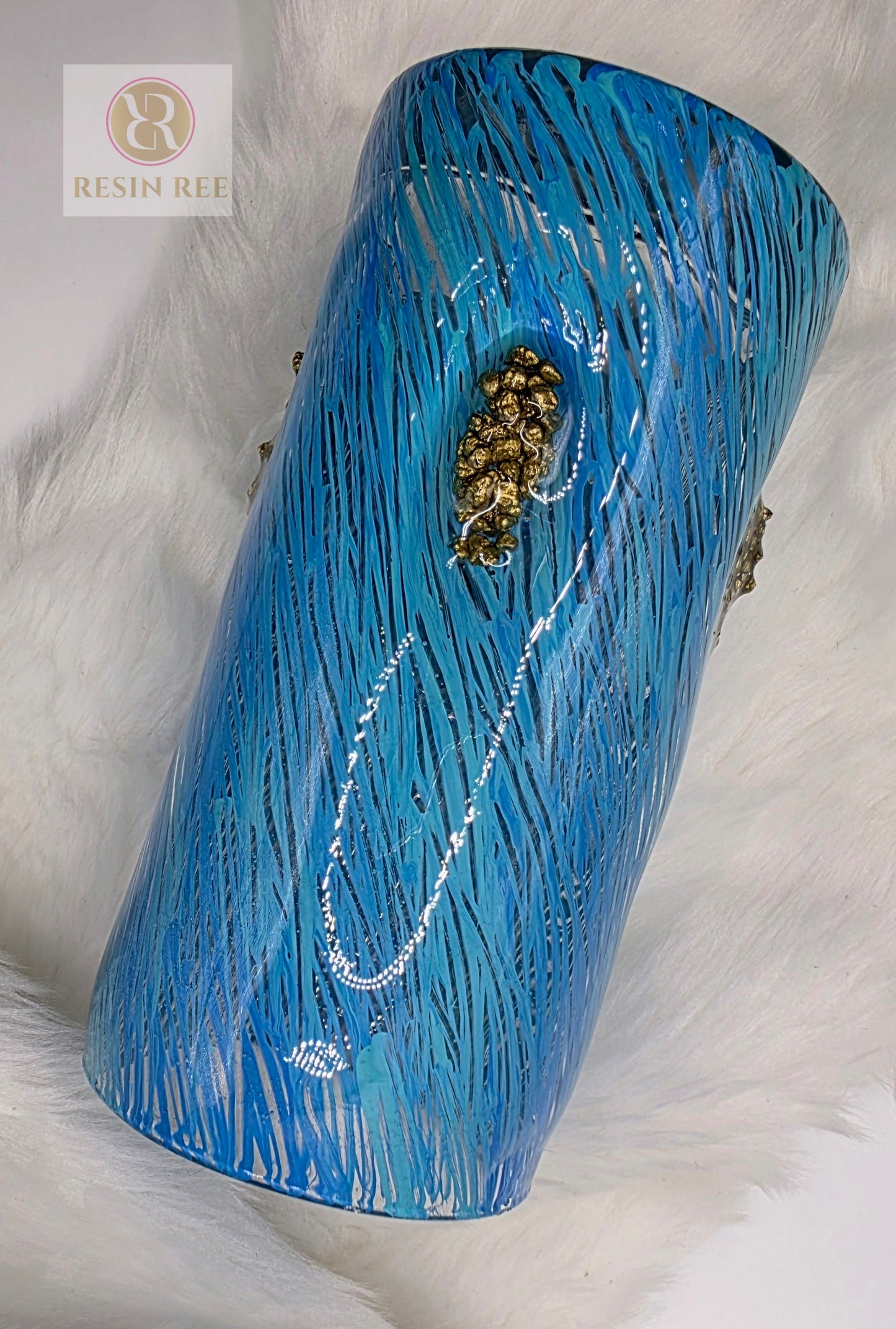 Resin Reef Drinking Glasses — Ocean Blue Collection