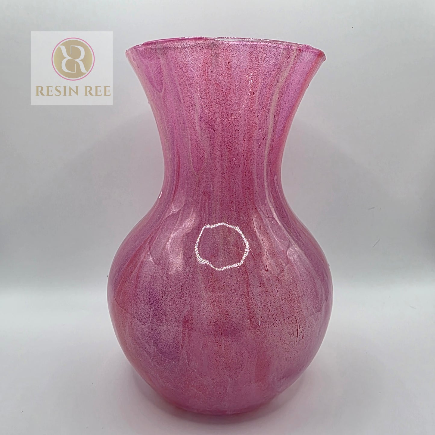 Rose Mist Resin Vase