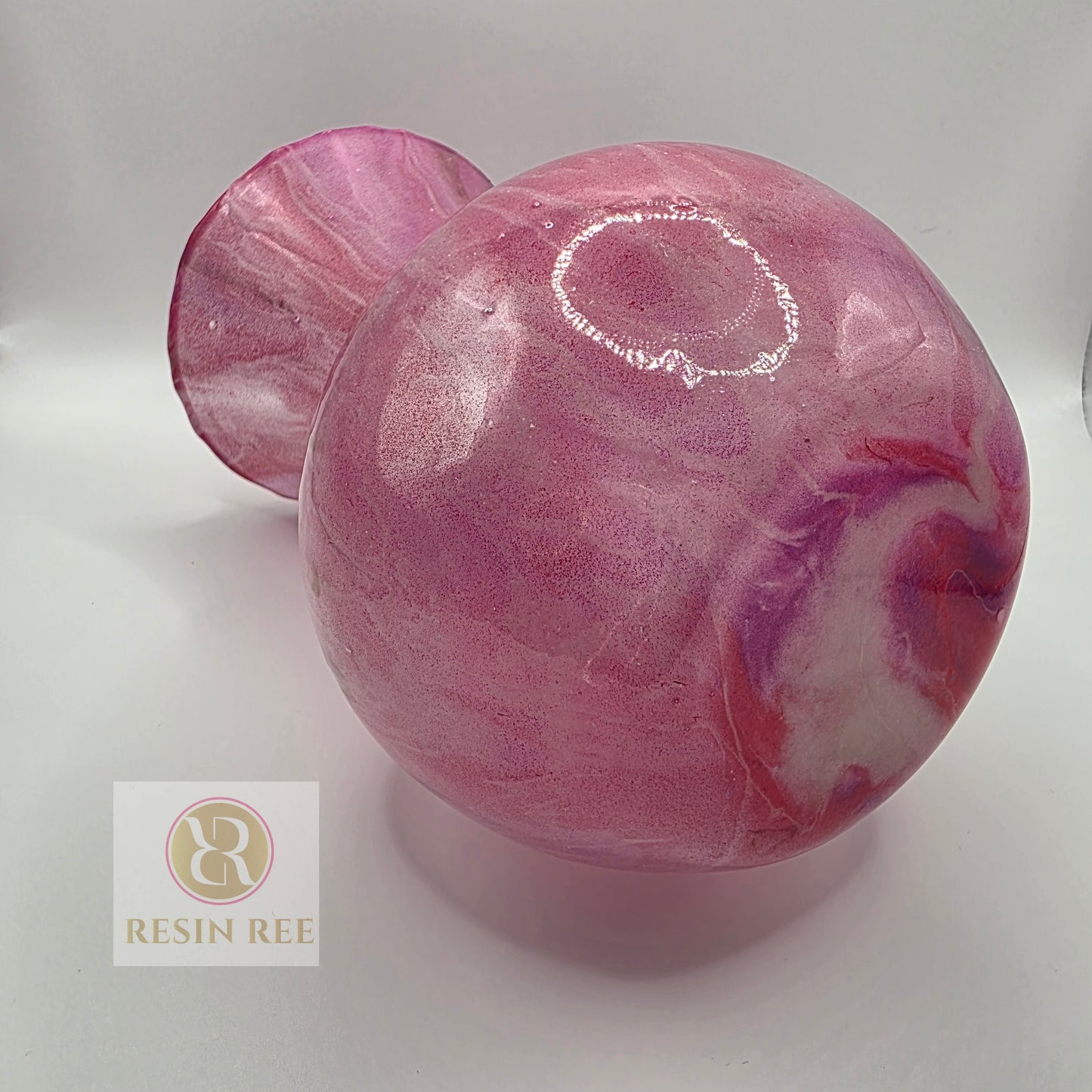 Rose Mist Resin Vase