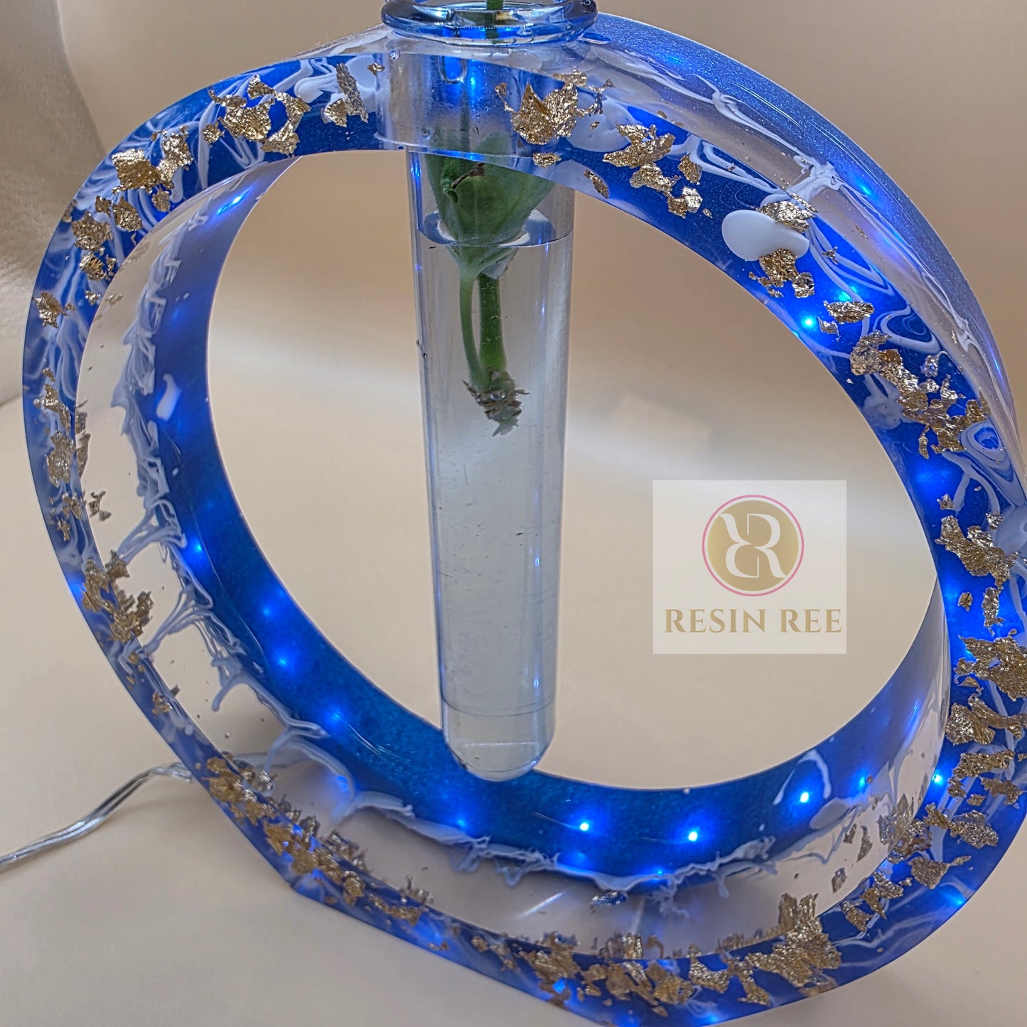 LED Infinity Ring Resin Vase