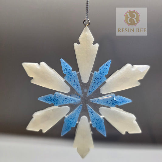 Frost light Snowflake Ornament Set (Set of Two)