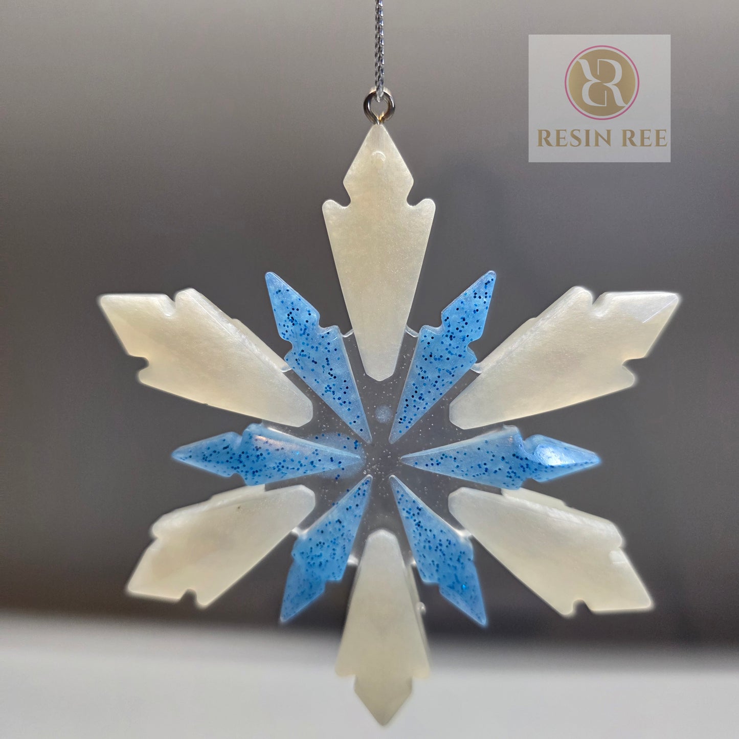 Frost light Snowflake Ornament Set (Set of Two)