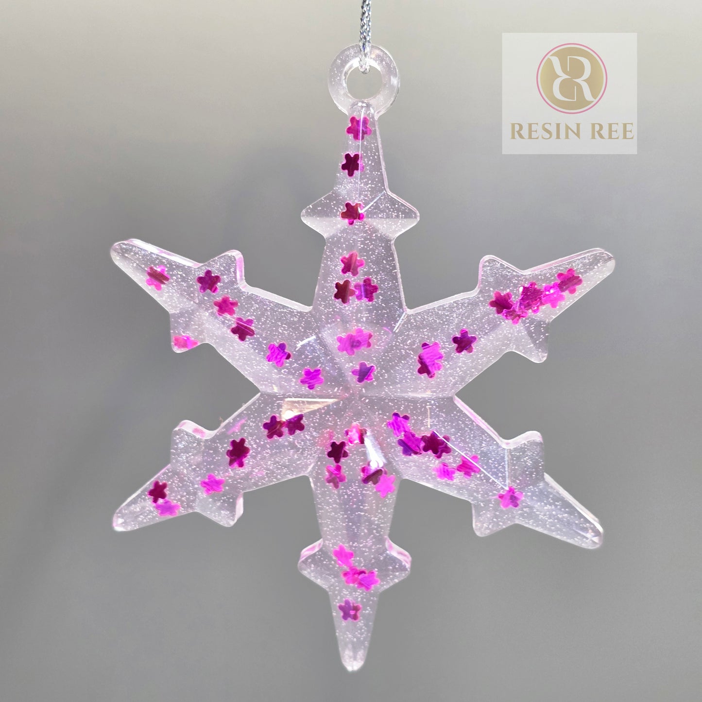 Petal Frost Snowflake Resin Ornament