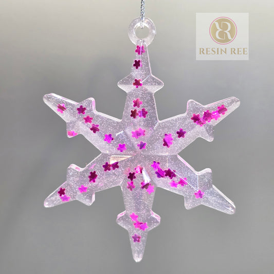 Petal Frost Snowflake Resin Ornament