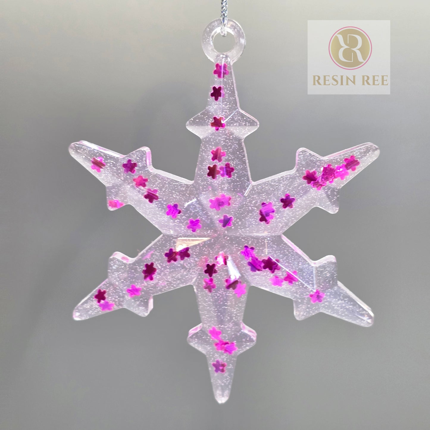 Petal Frost Snowflake Resin Ornament
