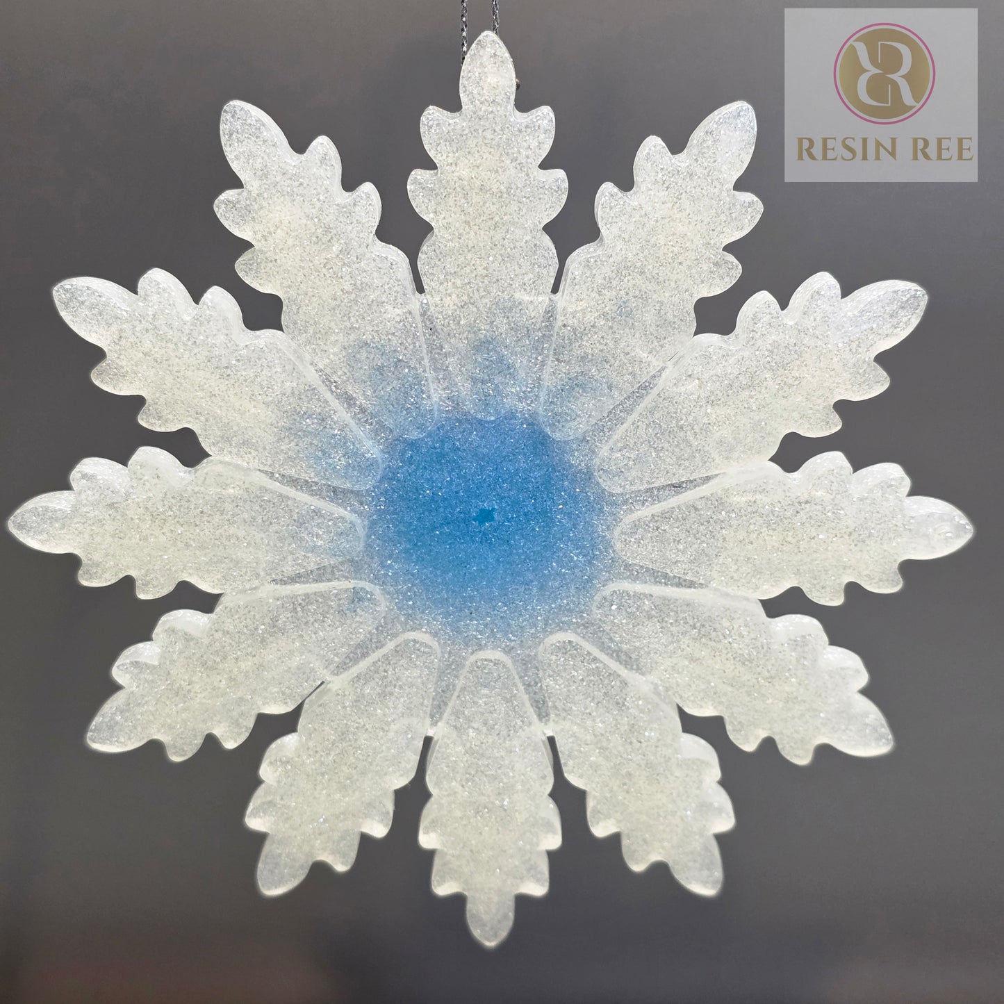 Ice Halo Snowflake Resin Ornament