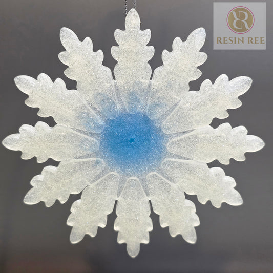 Ice Halo Snowflake Resin Ornament