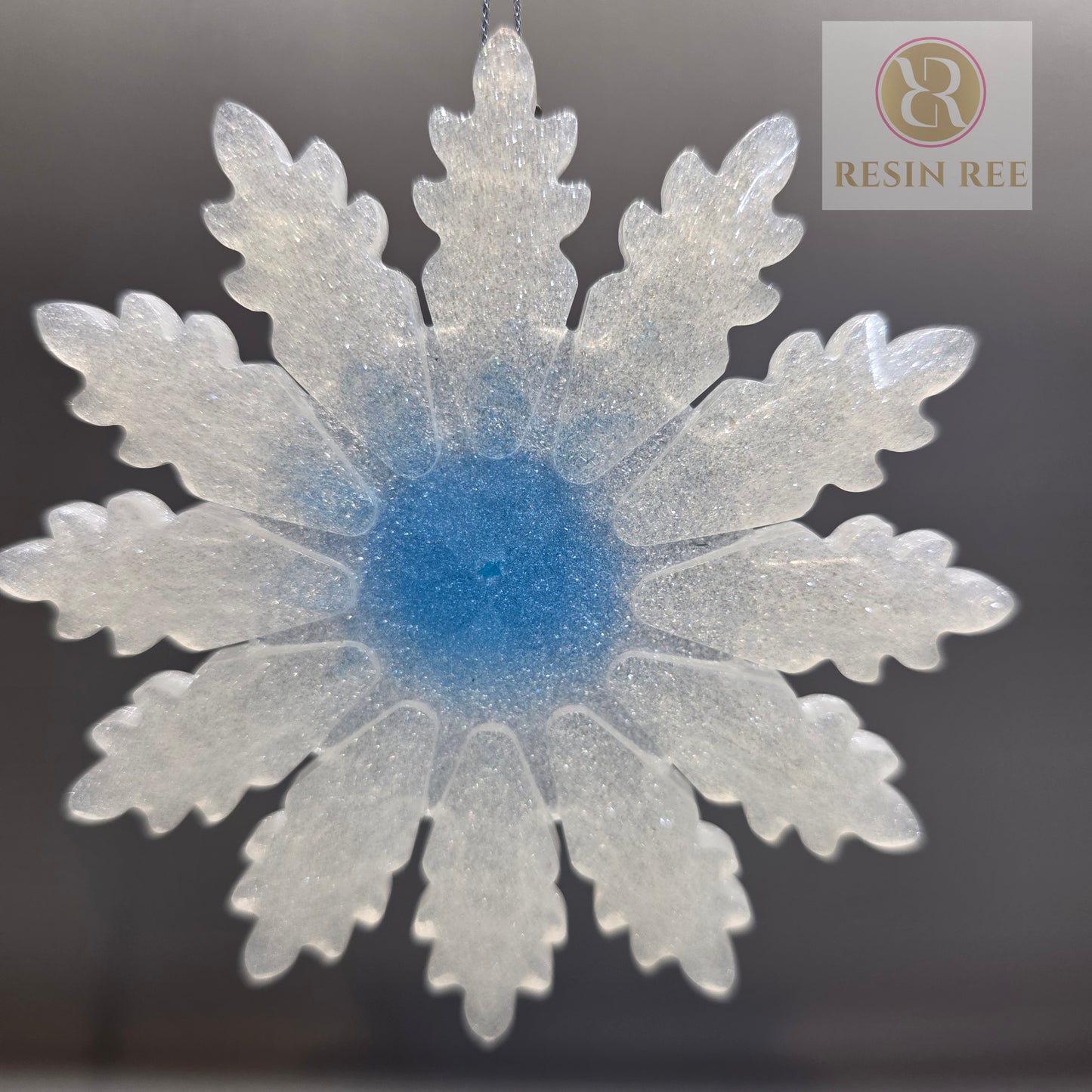 Ice Halo Snowflake Resin Ornament