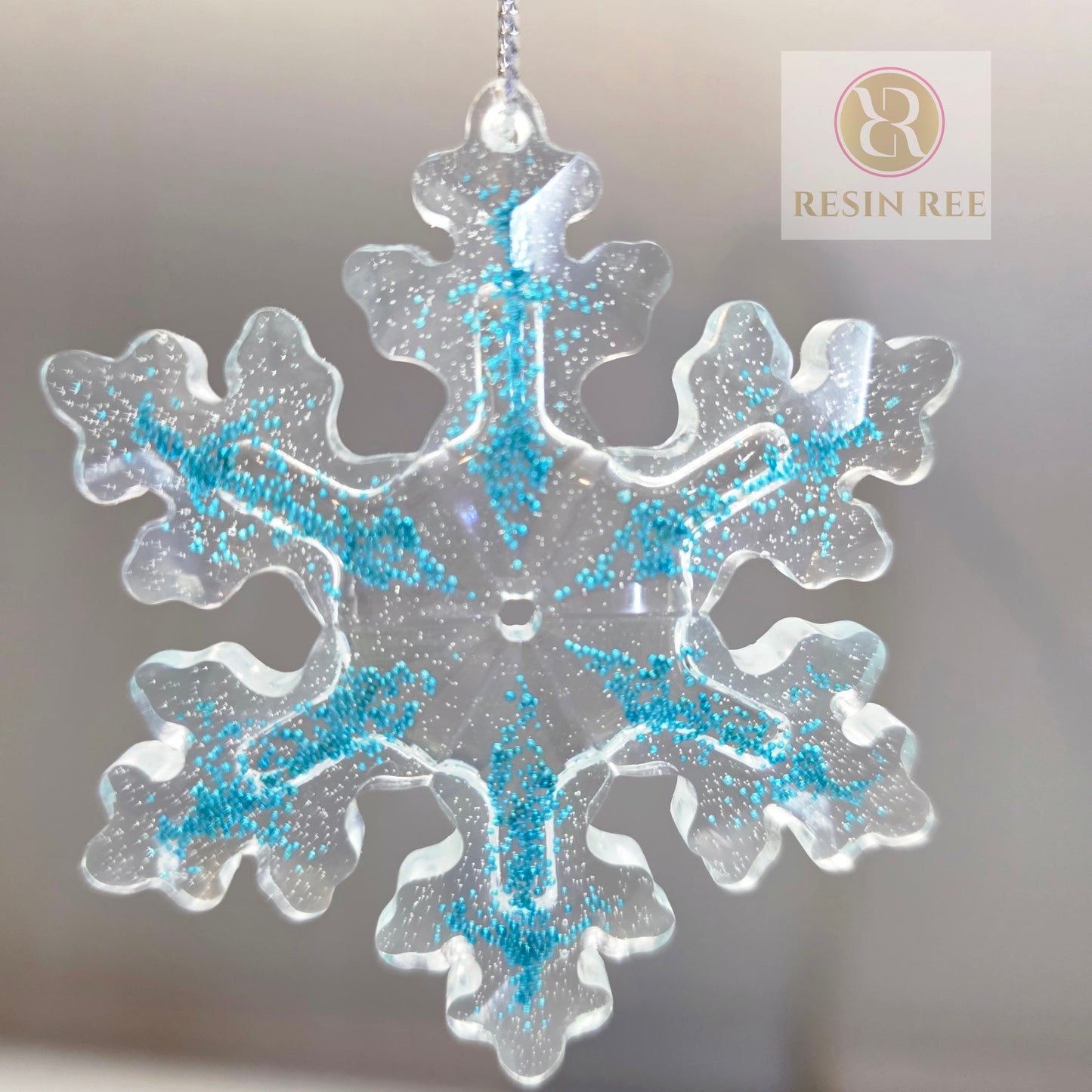 Crystal Bead Cascade Snowflake (Set of 2)