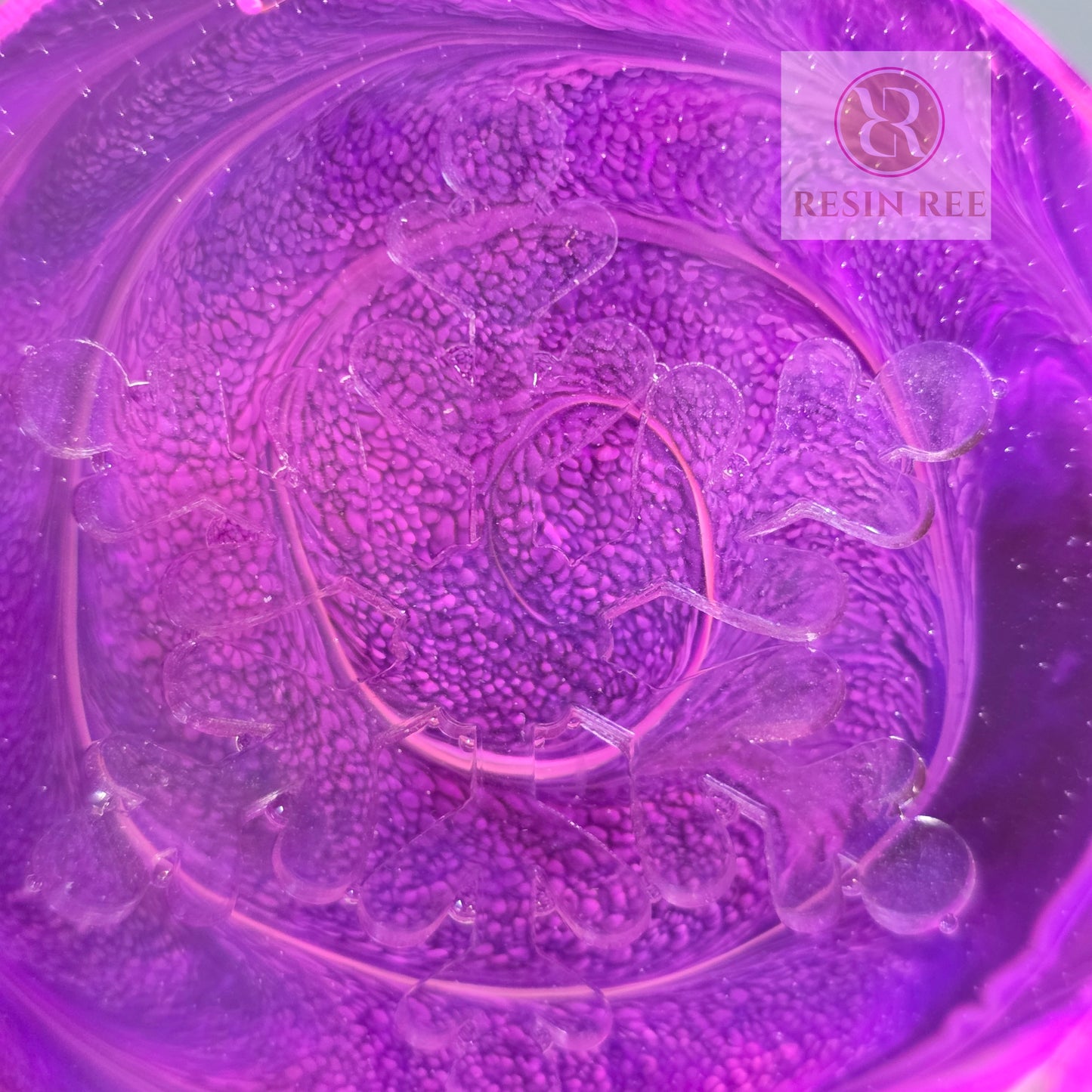 Amethyst Swirl Resin Ornament