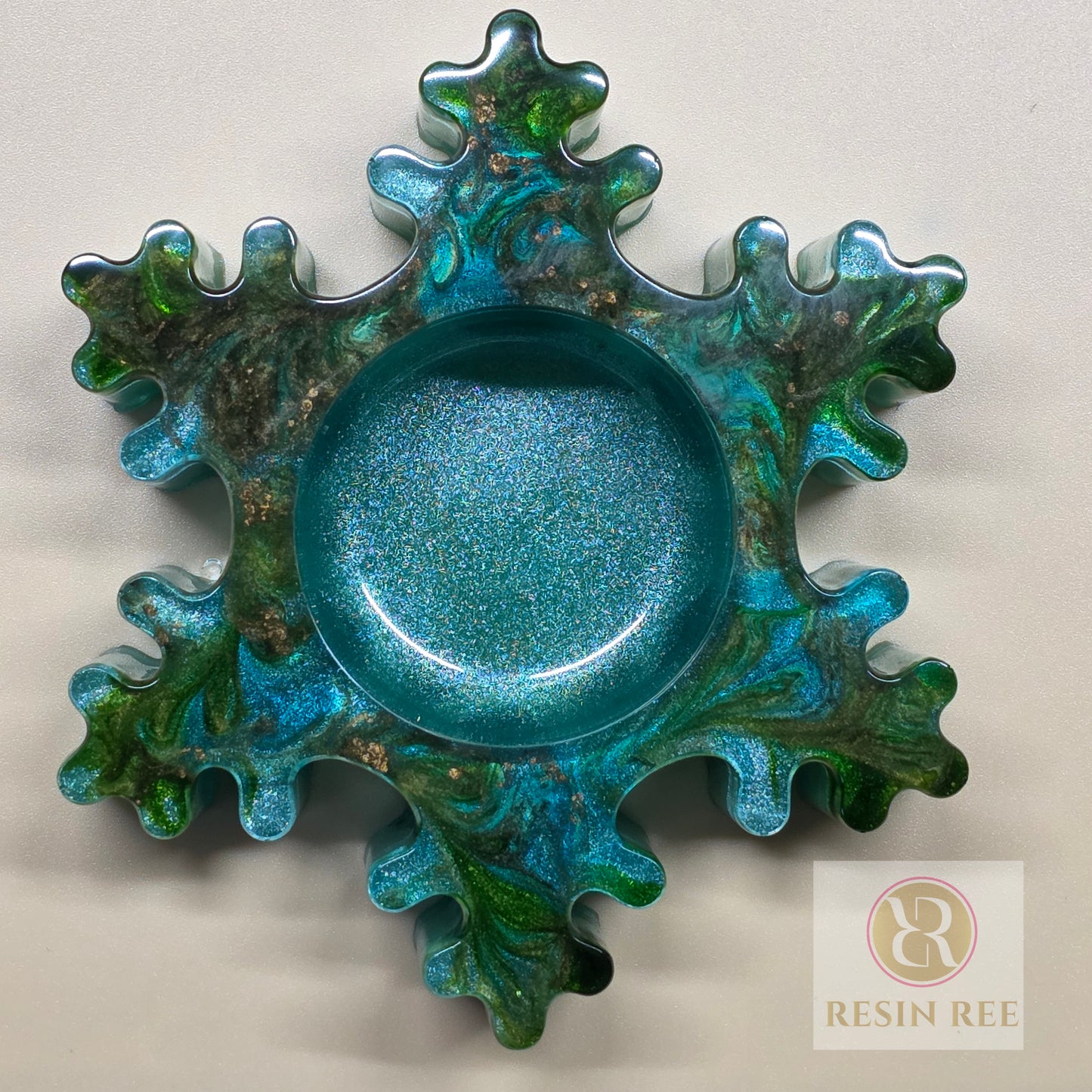 Aurora Evergreen Snowflake Votive