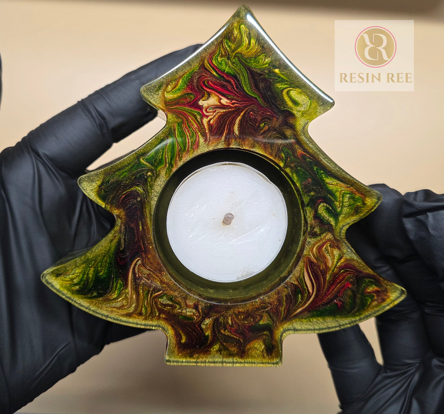 Evergreen Ember Resin Votive