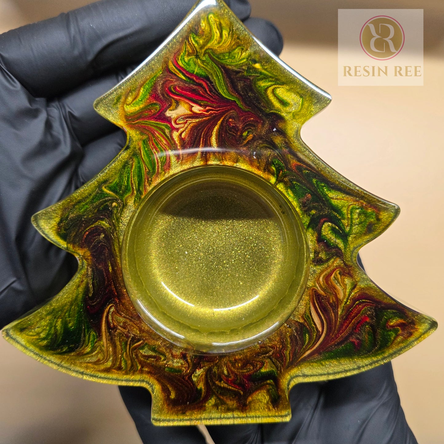 Evergreen Ember Resin Votive