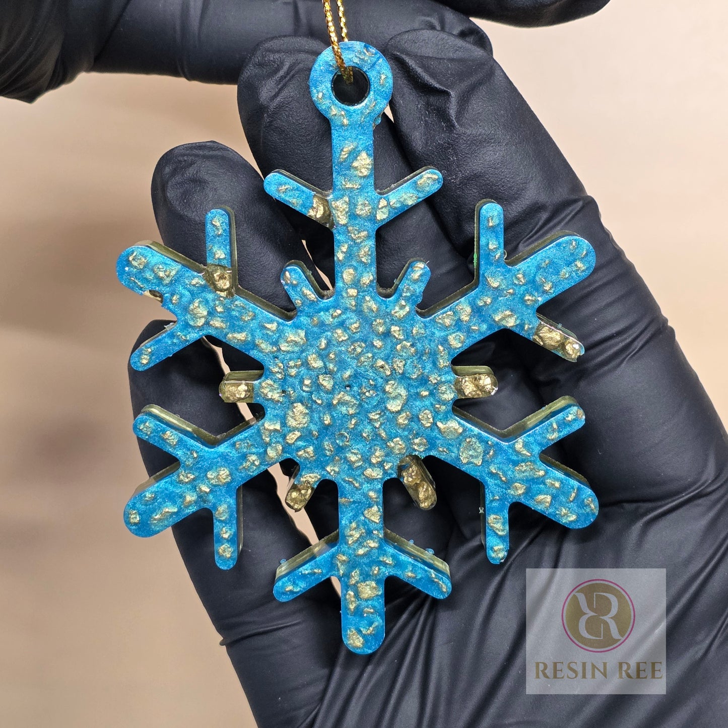 Coastal Snowflake Resin Ornament Set (Set of 3)