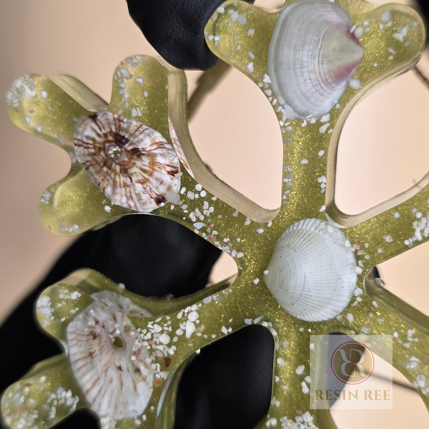 Coastal Snowflake Resin Ornament Set (Set of 3)