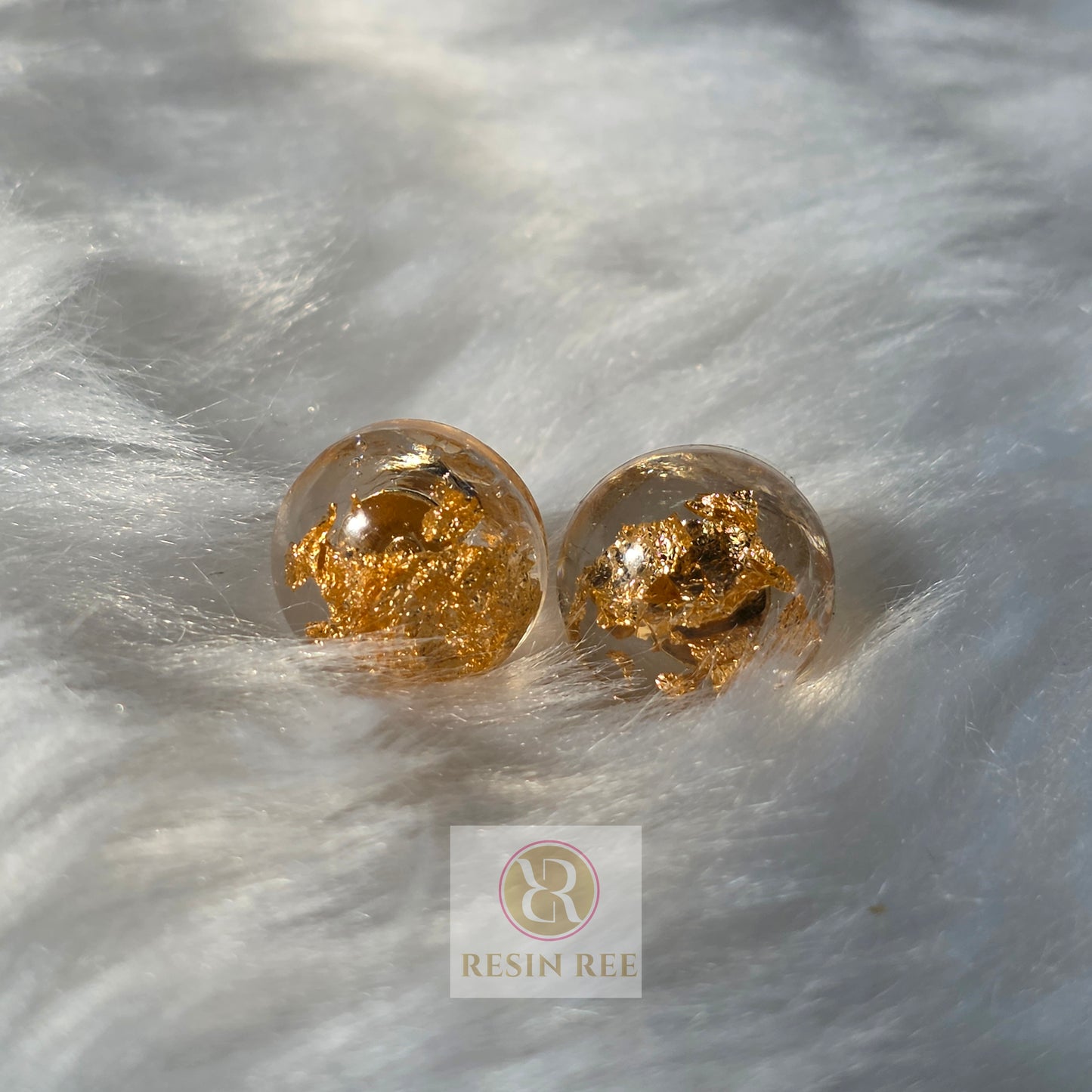 Golden Honey Stud Earrings