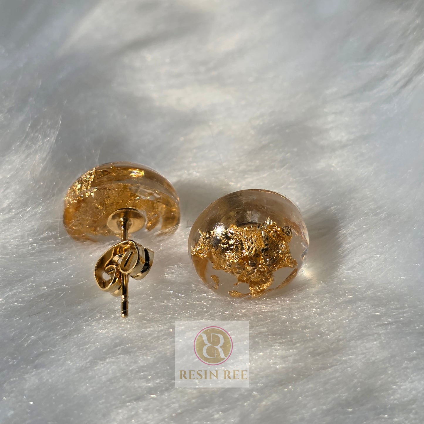 Golden Honey Stud Earrings