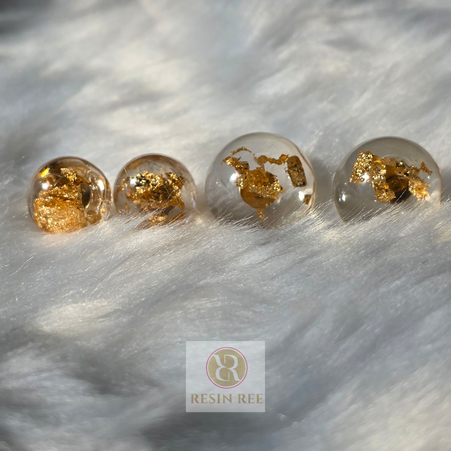 Golden Honey Stud Earrings