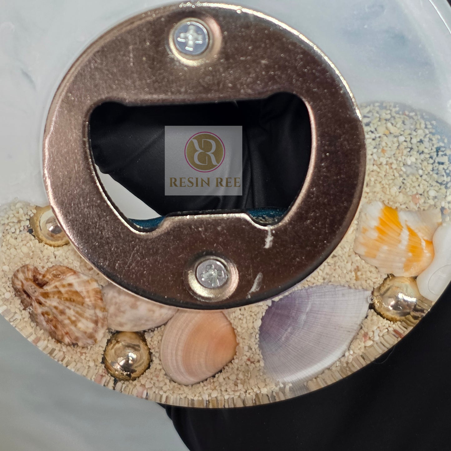 Treasure Under Beach Foam Resin Bottle Opener (Circle)