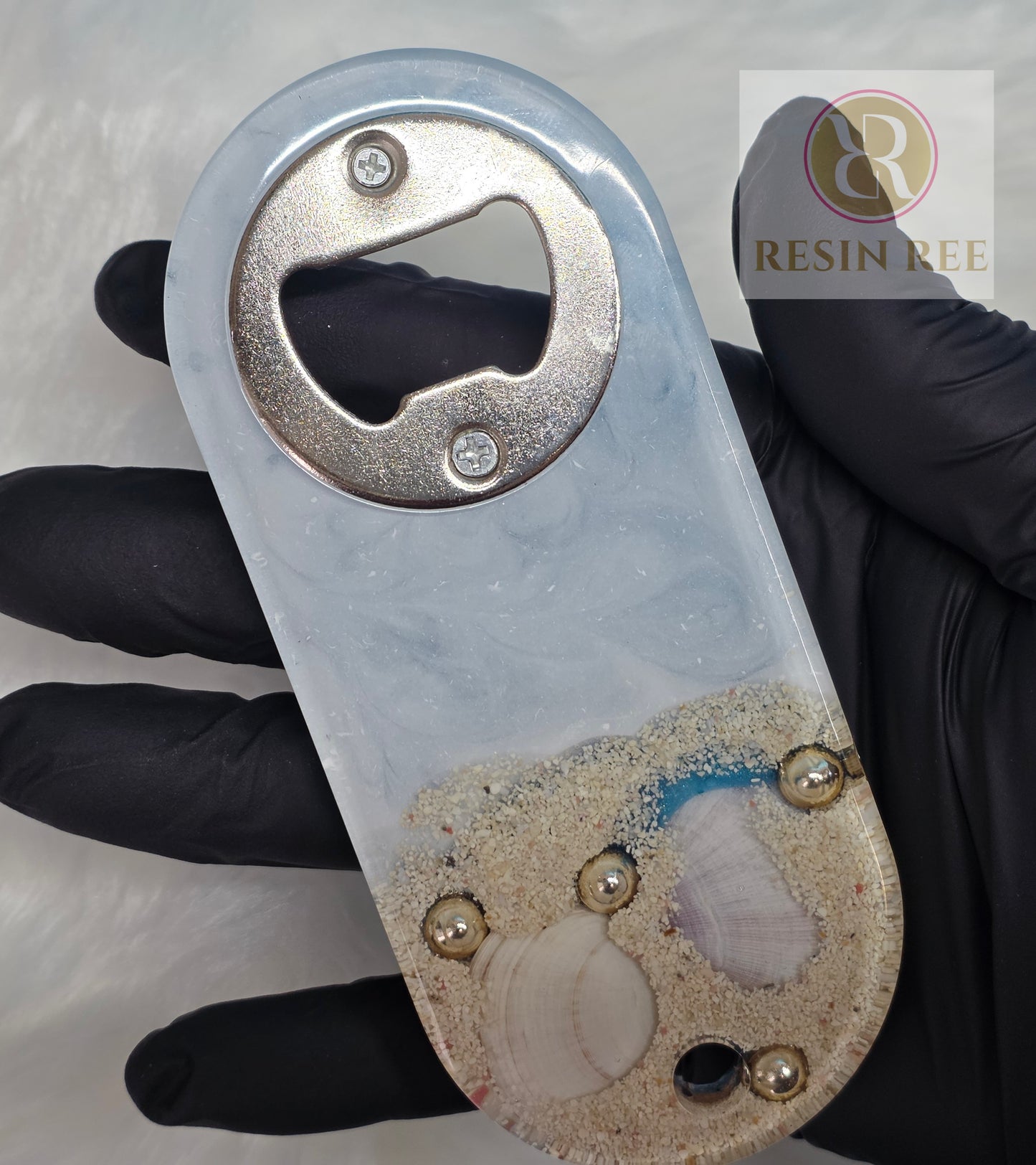 Treasure Under Beach Foam Resin Bottle Opener (Oval)