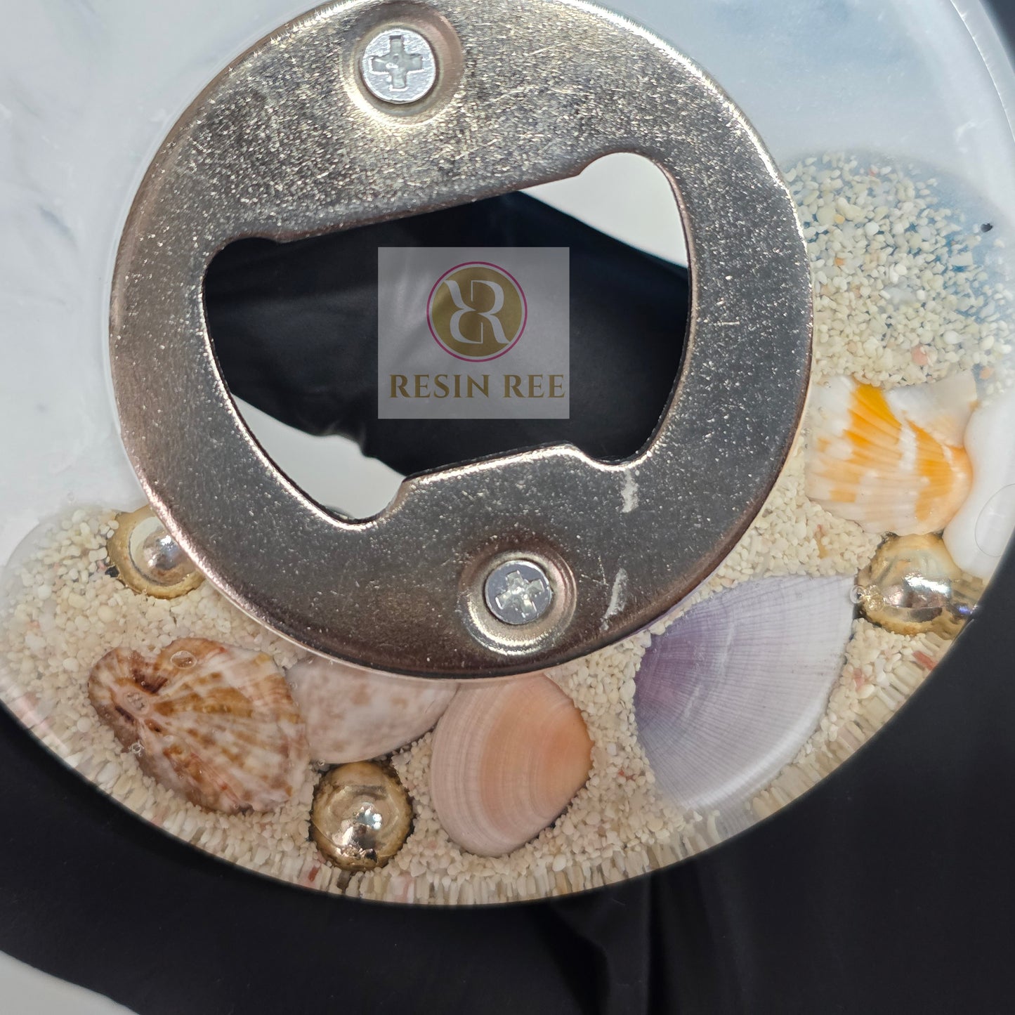 Treasure Under Beach Foam Resin Bottle Opener (Circle)