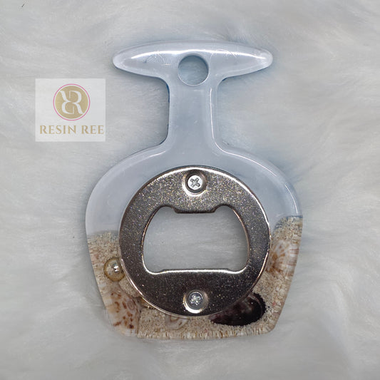 Treasure Under Beach Foam Resin Bottle Opener (Short Glass)